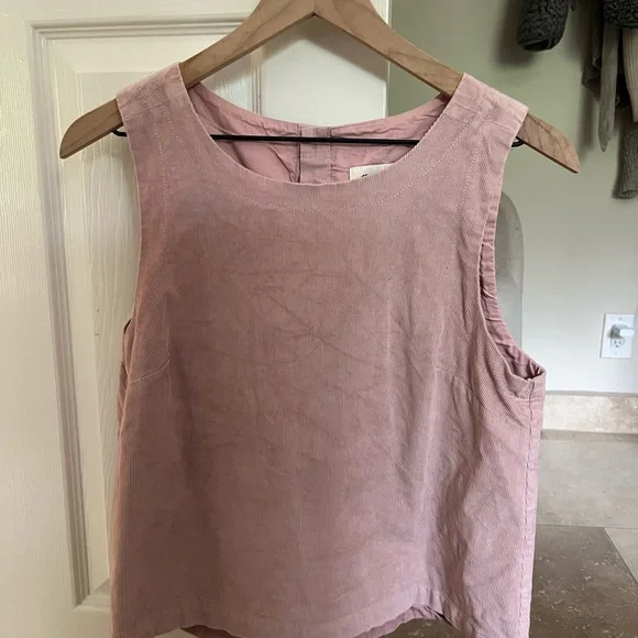 Pact Modern Corduroy Button Back Tank (Sandshell and Modern Mauve) Size Medium - Picture 6 of 11